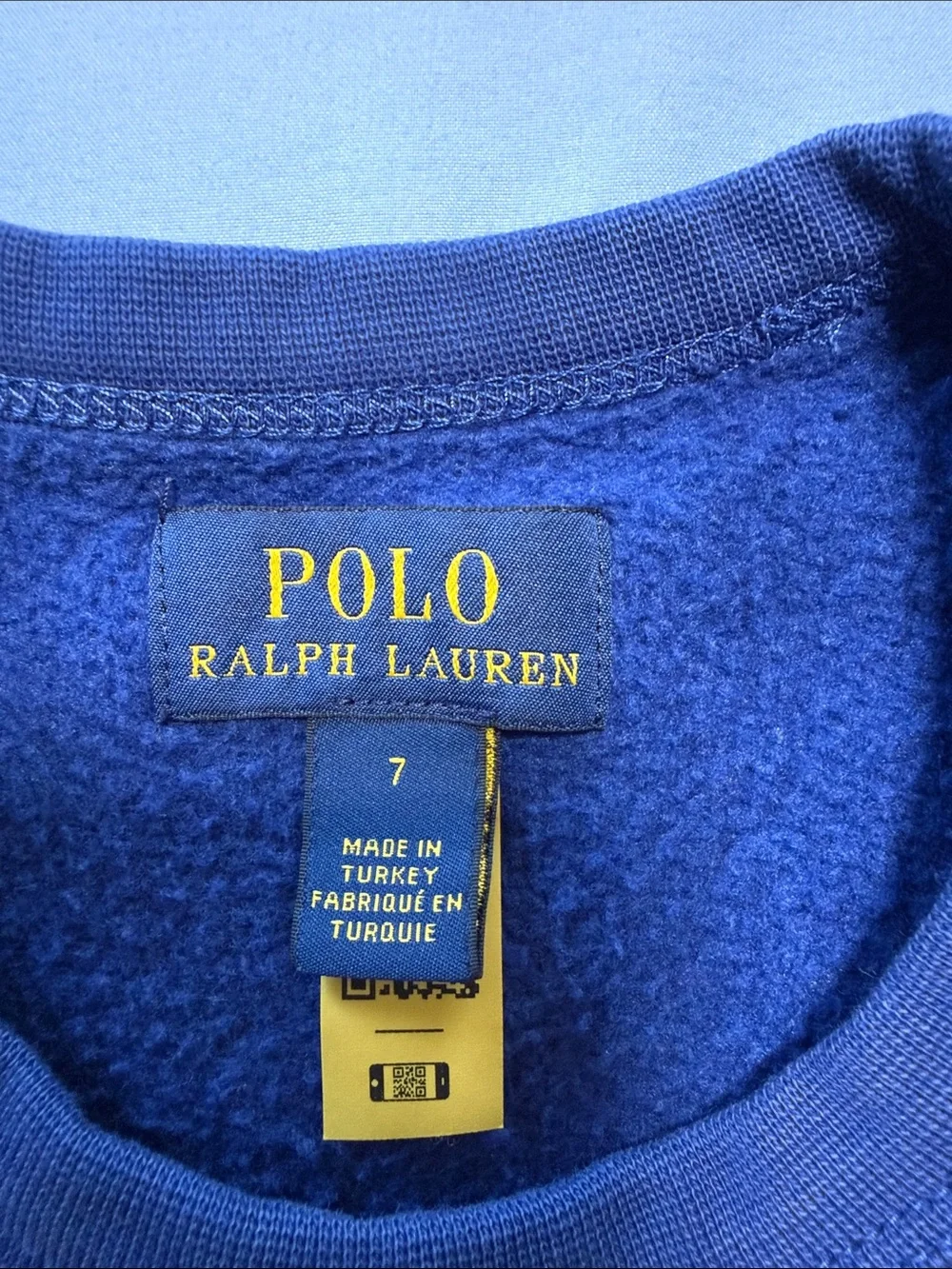 Ralph Lauren Navy Sweatshirt with Polo Bear Patch